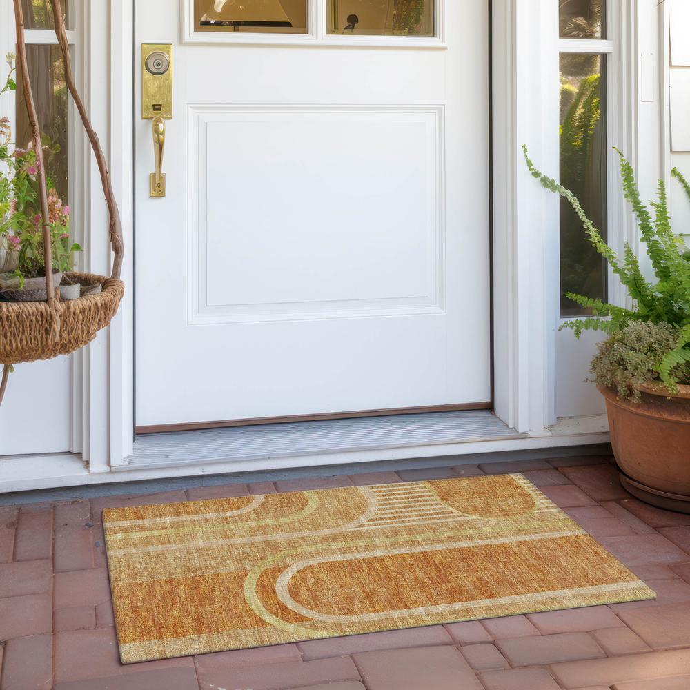 Chantille ACN532 Orange 1'8" x 2'6" Rug. Picture 7