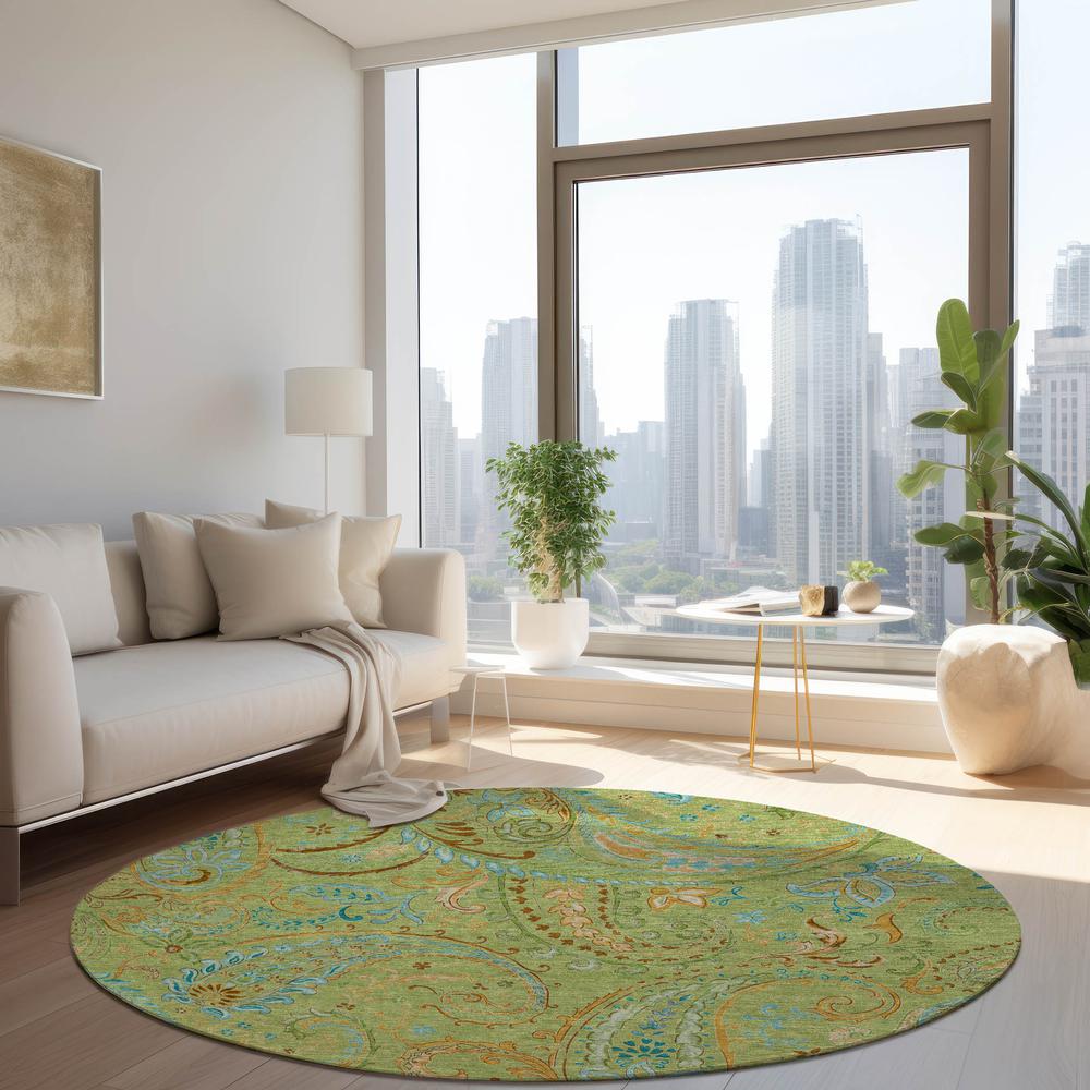 Chantille ACN533 Green 8' x 8' Rug. Picture 6