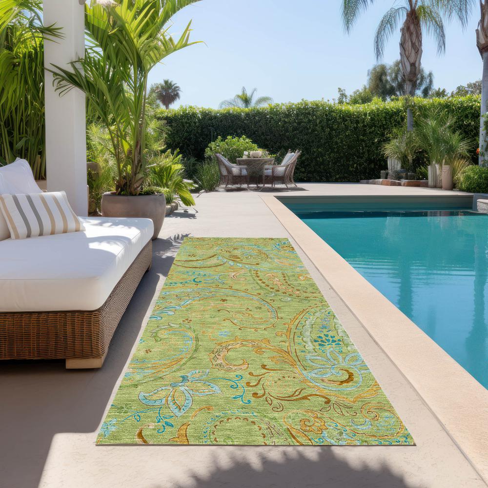 Chantille ACN533 Green 2'3" x 7'6" Rug. Picture 8