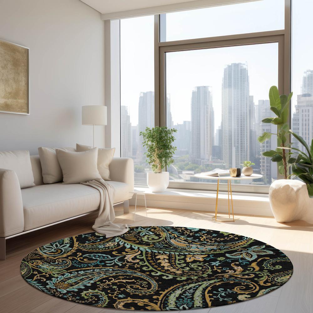 Chantille ACN533 Black 8' x 8' Rug. Picture 6