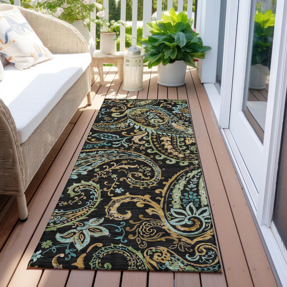 Chantille ACN533 Black 2'3" x 7'6" Rug. Picture 7