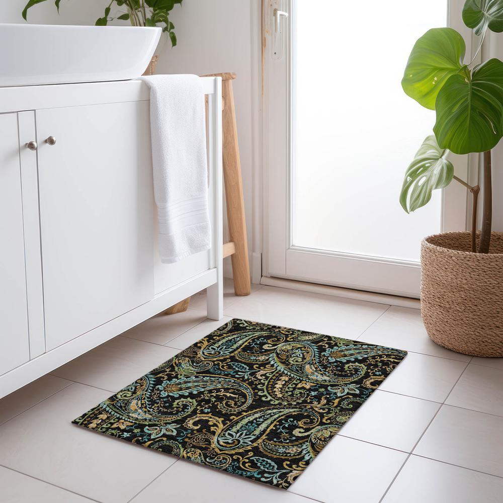 Chantille ACN533 Black 1'8" x 2'6" Rug. Picture 6
