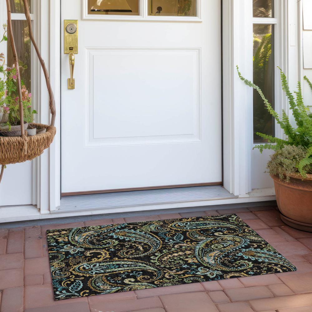 Chantille ACN533 Black 1'8" x 2'6" Rug. Picture 7