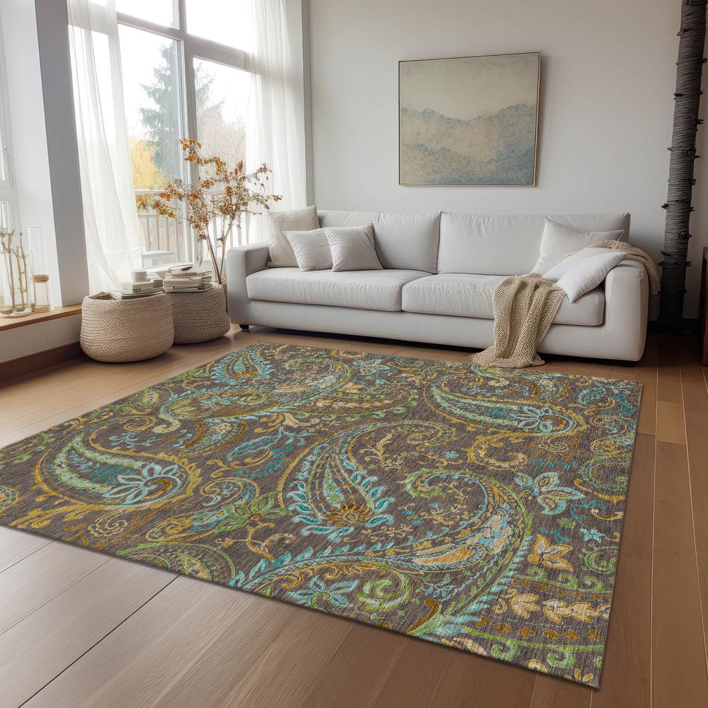 Chantille ACN533 Brown 2'6" x 3'10" Rug. Picture 7