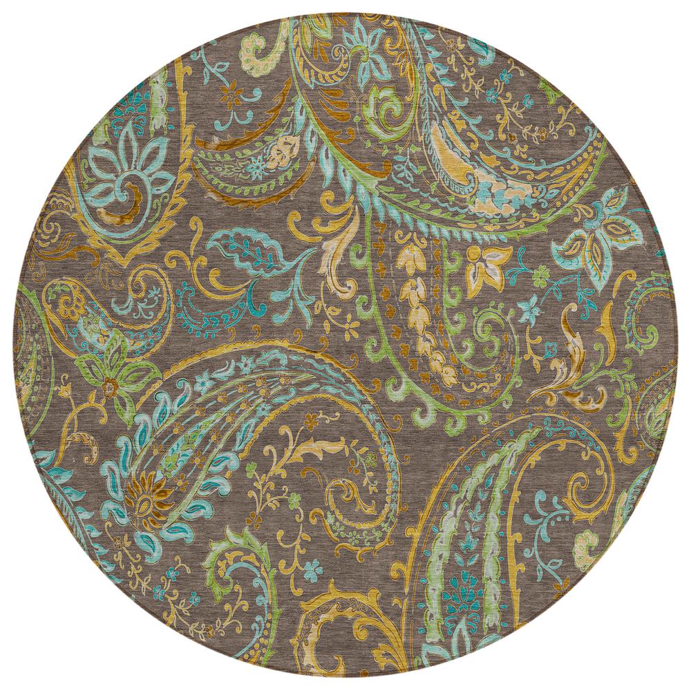Chantille ACN533 Brown 8' x 8' Rug. Picture 1