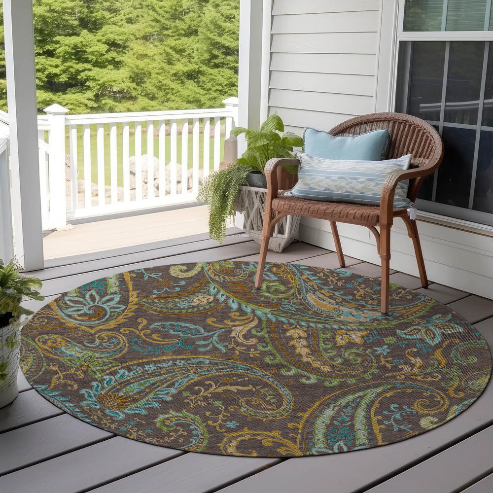 Chantille ACN533 Brown 8' x 8' Rug. Picture 7