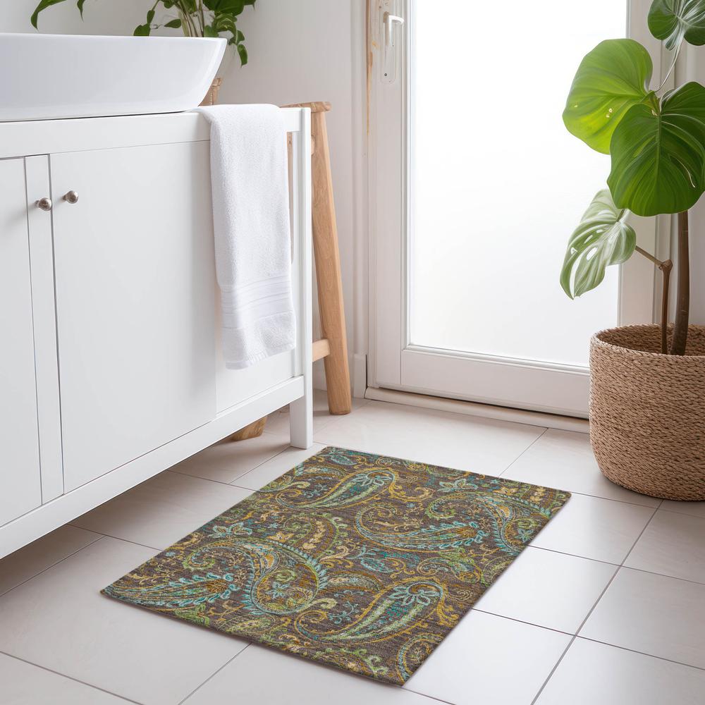 Chantille ACN533 Brown 1'8" x 2'6" Rug. Picture 6
