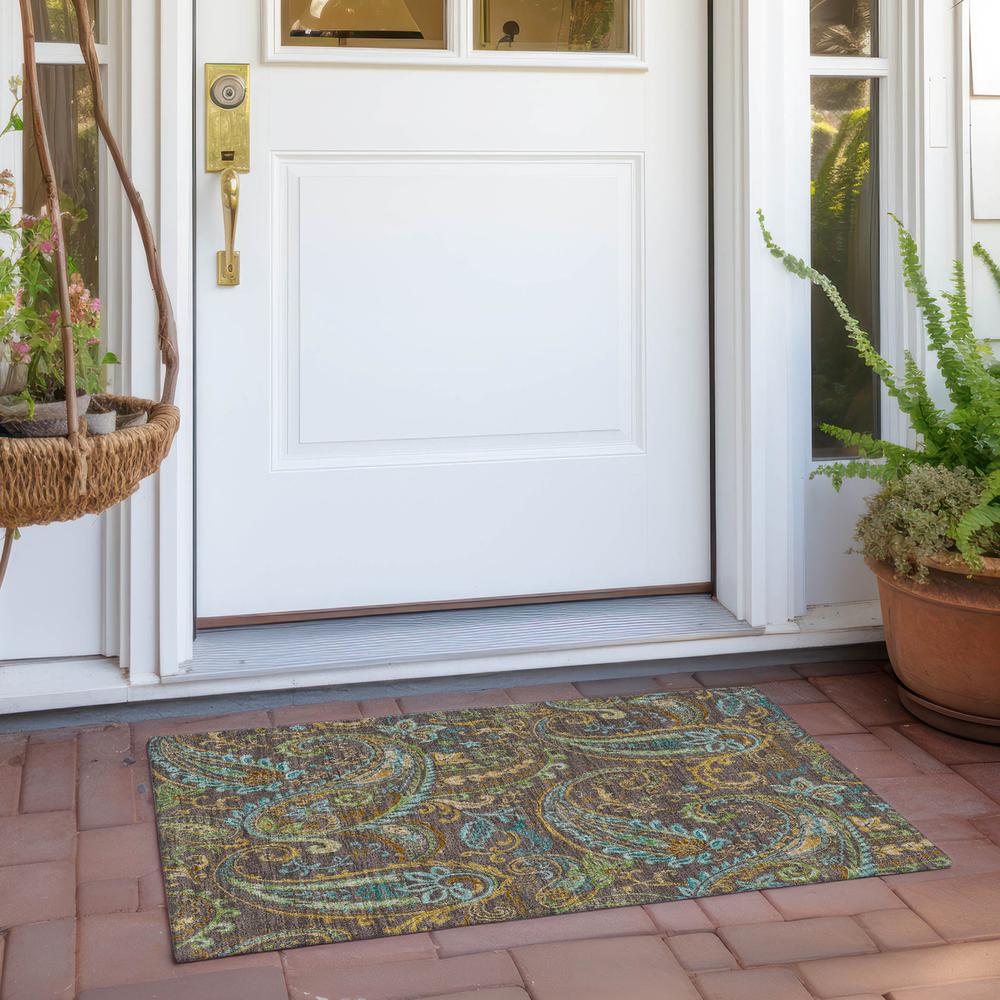 Chantille ACN533 Brown 1'8" x 2'6" Rug. Picture 7