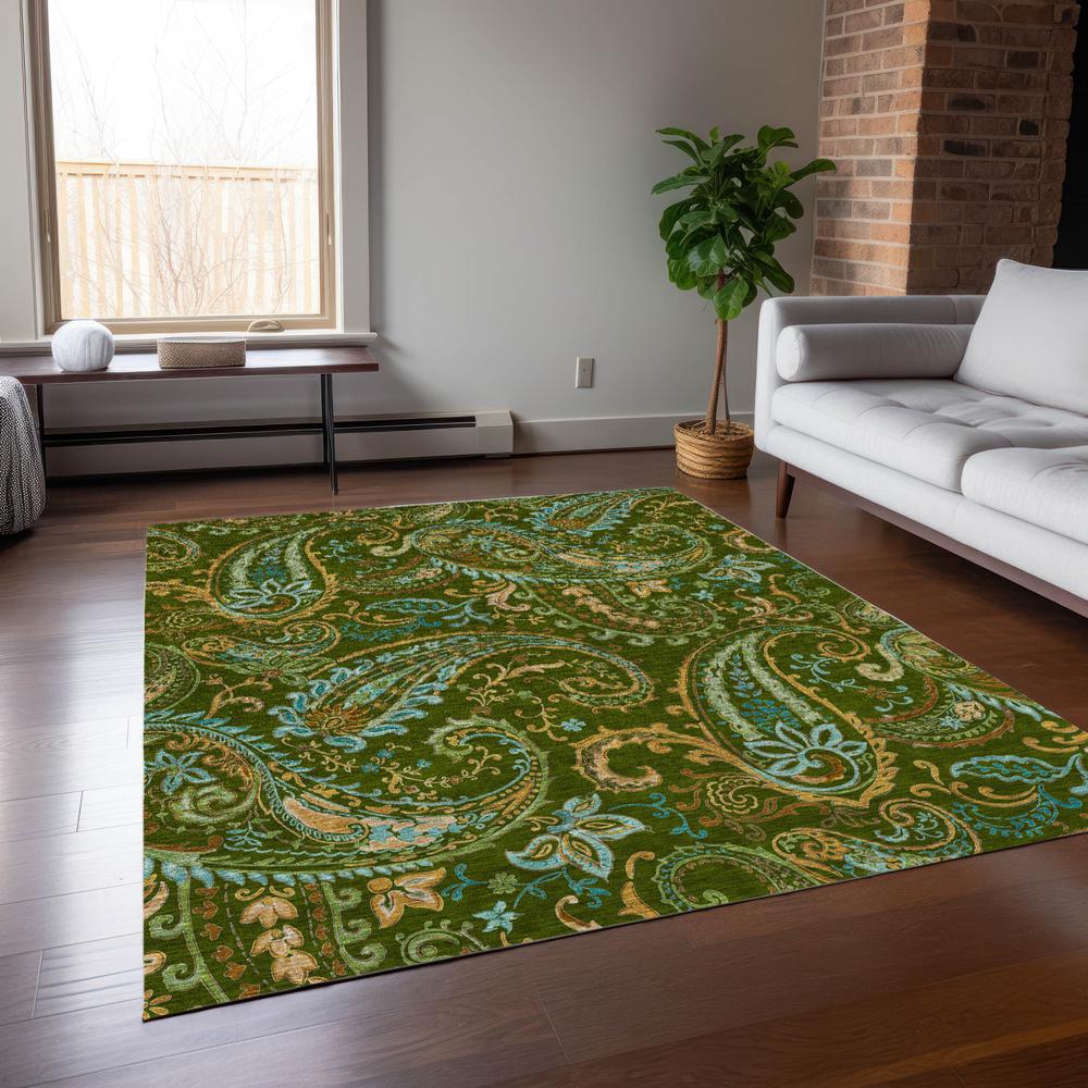 Chantille ACN533 Green 2'6" x 3'10" Rug. Picture 7