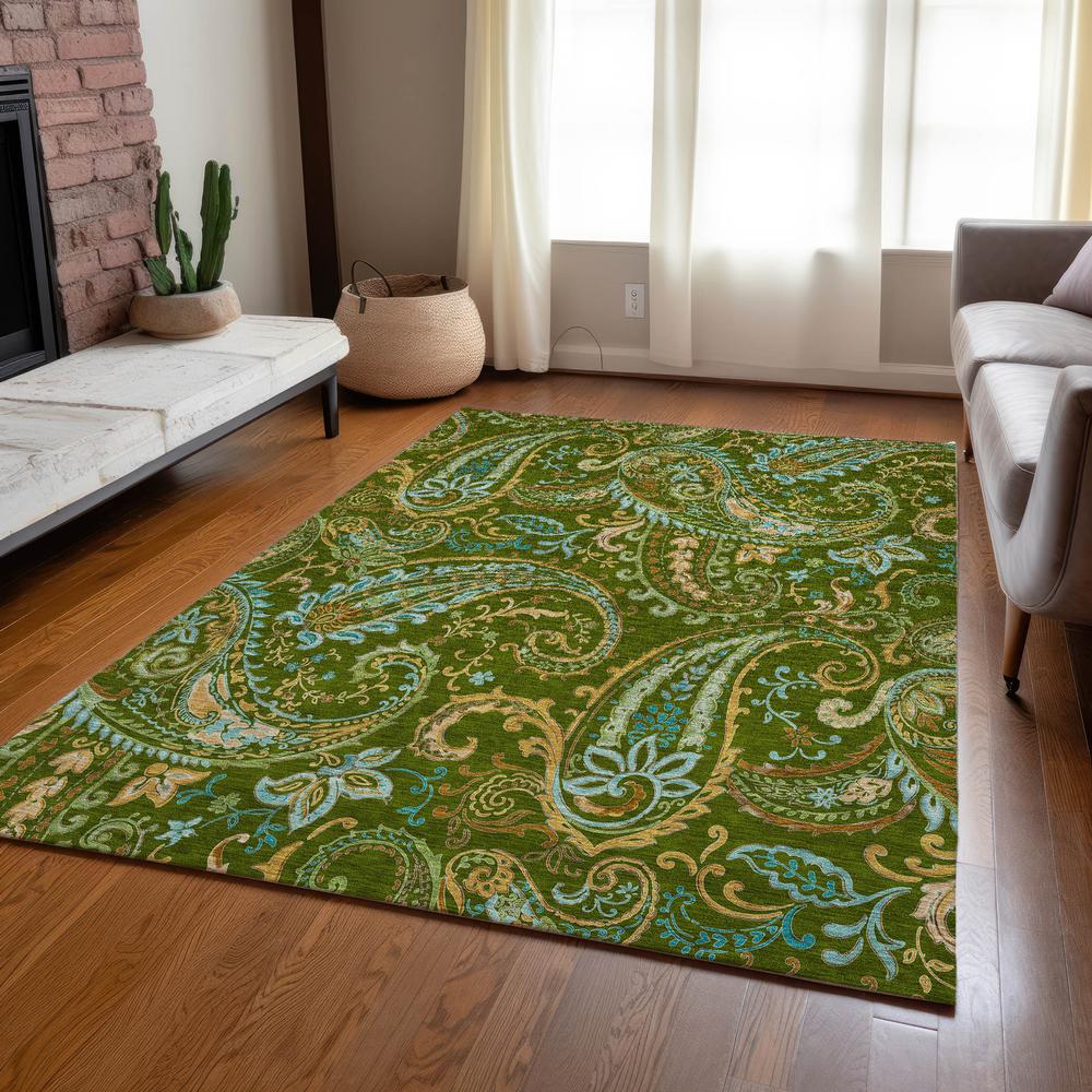 Chantille ACN533 Green 2'6" x 3'10" Rug. Picture 8