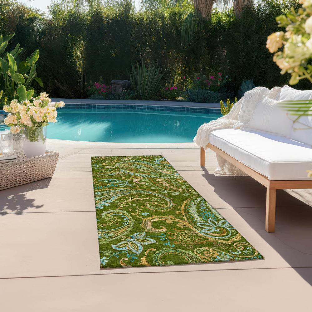 Chantille ACN533 Green 2'3" x 7'6" Rug. Picture 7