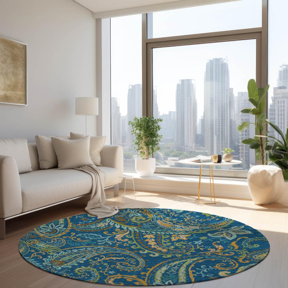 Chantille ACN533 Blue 8' x 8' Rug. Picture 6