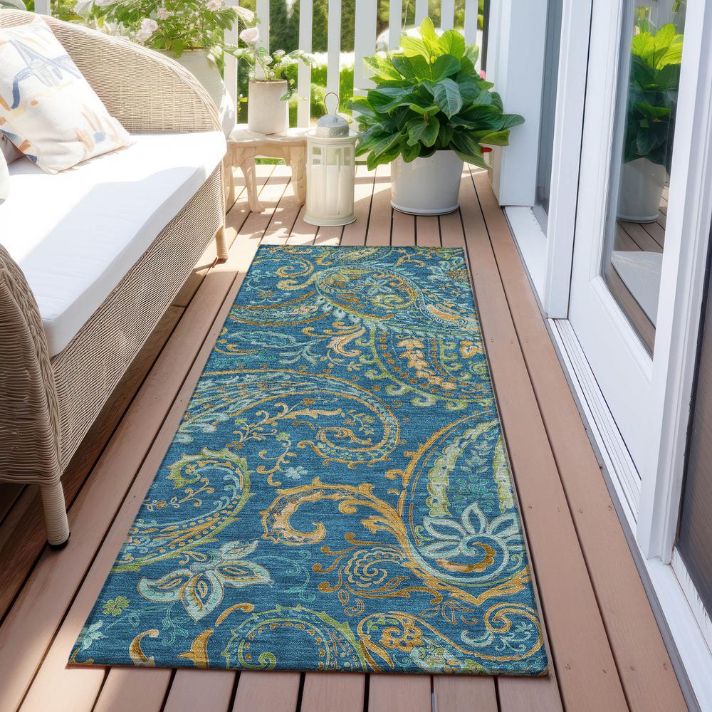 Chantille ACN533 Blue 2'3" x 7'6" Rug. Picture 7