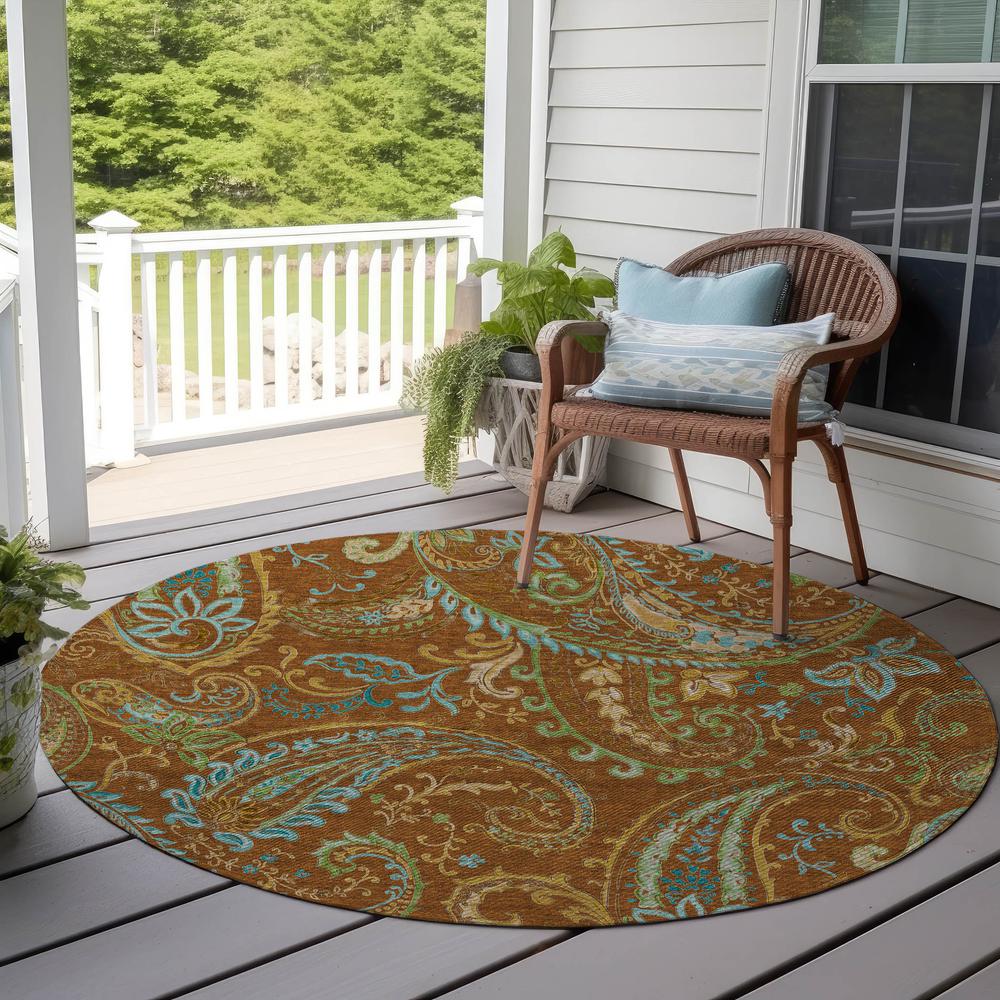 Chantille ACN533 Orange 8' x 8' Rug. Picture 7