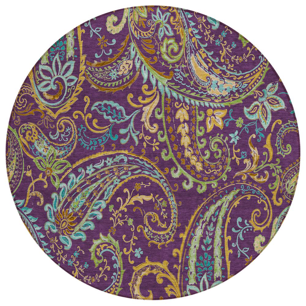 Chantille ACN533 Purple 8' x 8' Rug. Picture 1