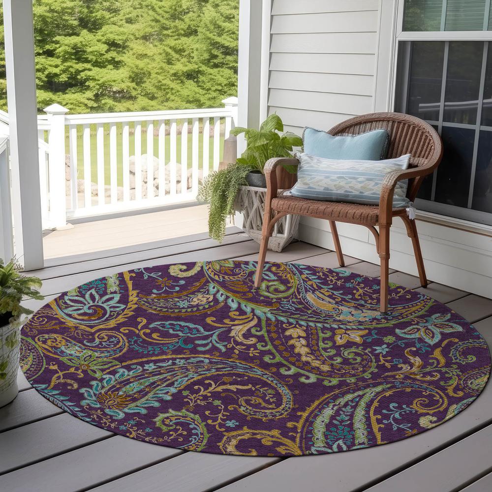 Chantille ACN533 Purple 8' x 8' Rug. Picture 8