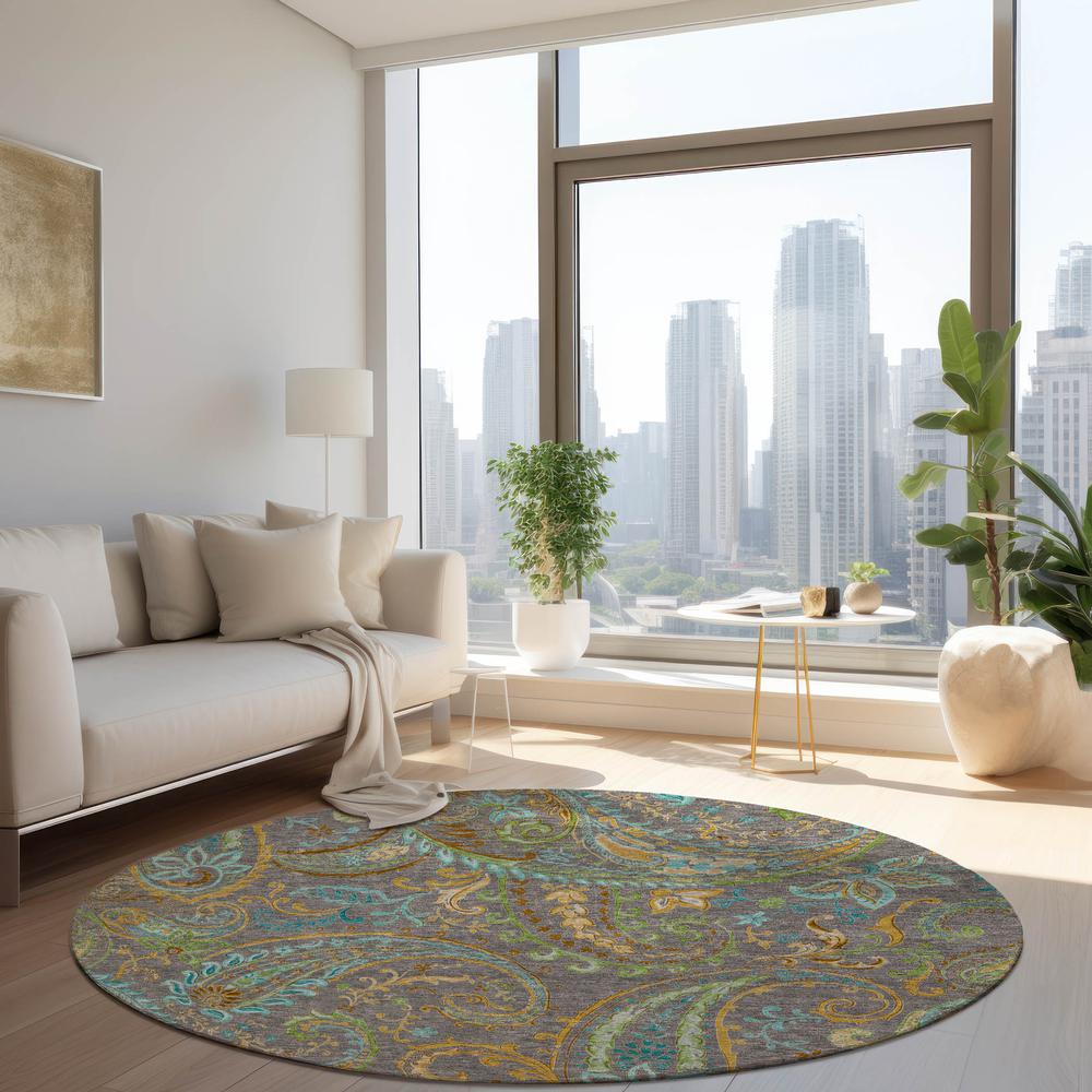 Chantille ACN533 Brown 8' x 8' Rug. Picture 7