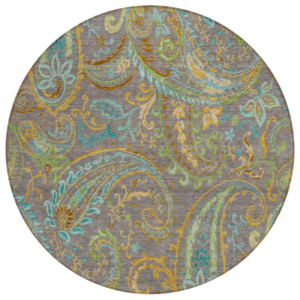 Chantille ACN533 Brown 8' x 8' Rug. Picture 1