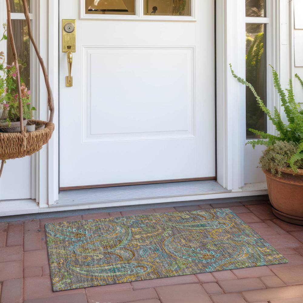 Chantille ACN533 Brown 1'8" x 2'6" Rug. Picture 8