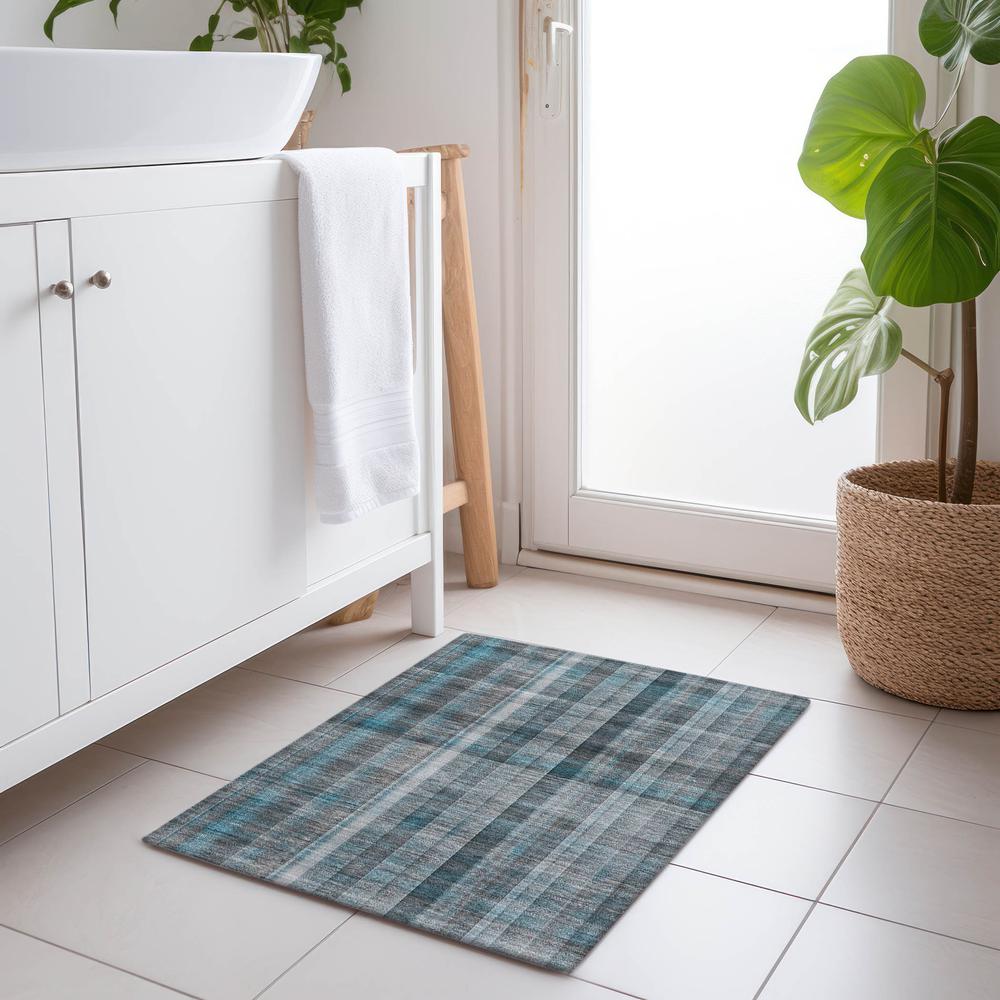 Chantille ACN534 Teal 1'8" x 2'6" Rug. Picture 6