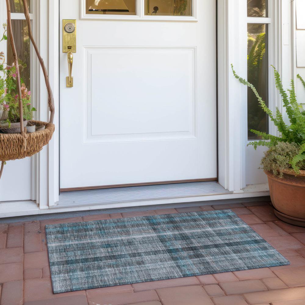 Chantille ACN534 Teal 1'8" x 2'6" Rug. Picture 7