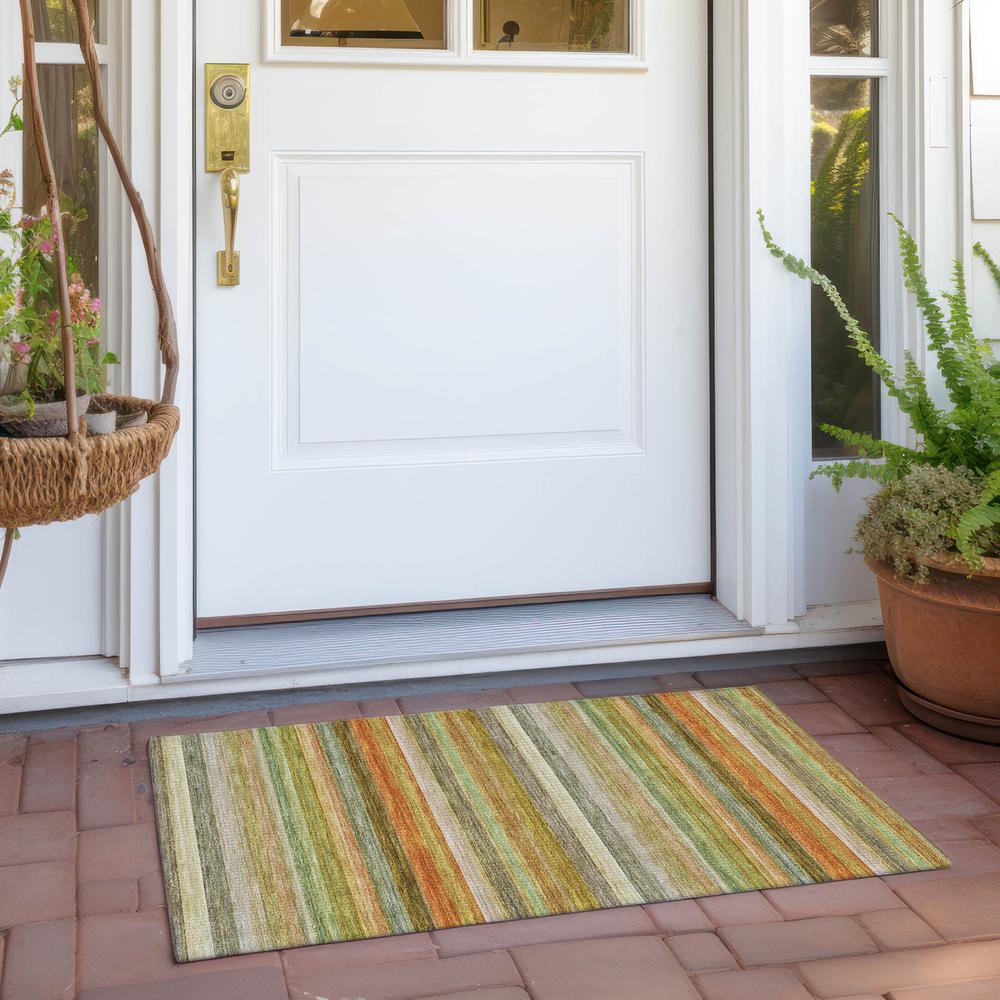 Chantille ACN535 Green 1'8" x 2'6" Rug. Picture 7