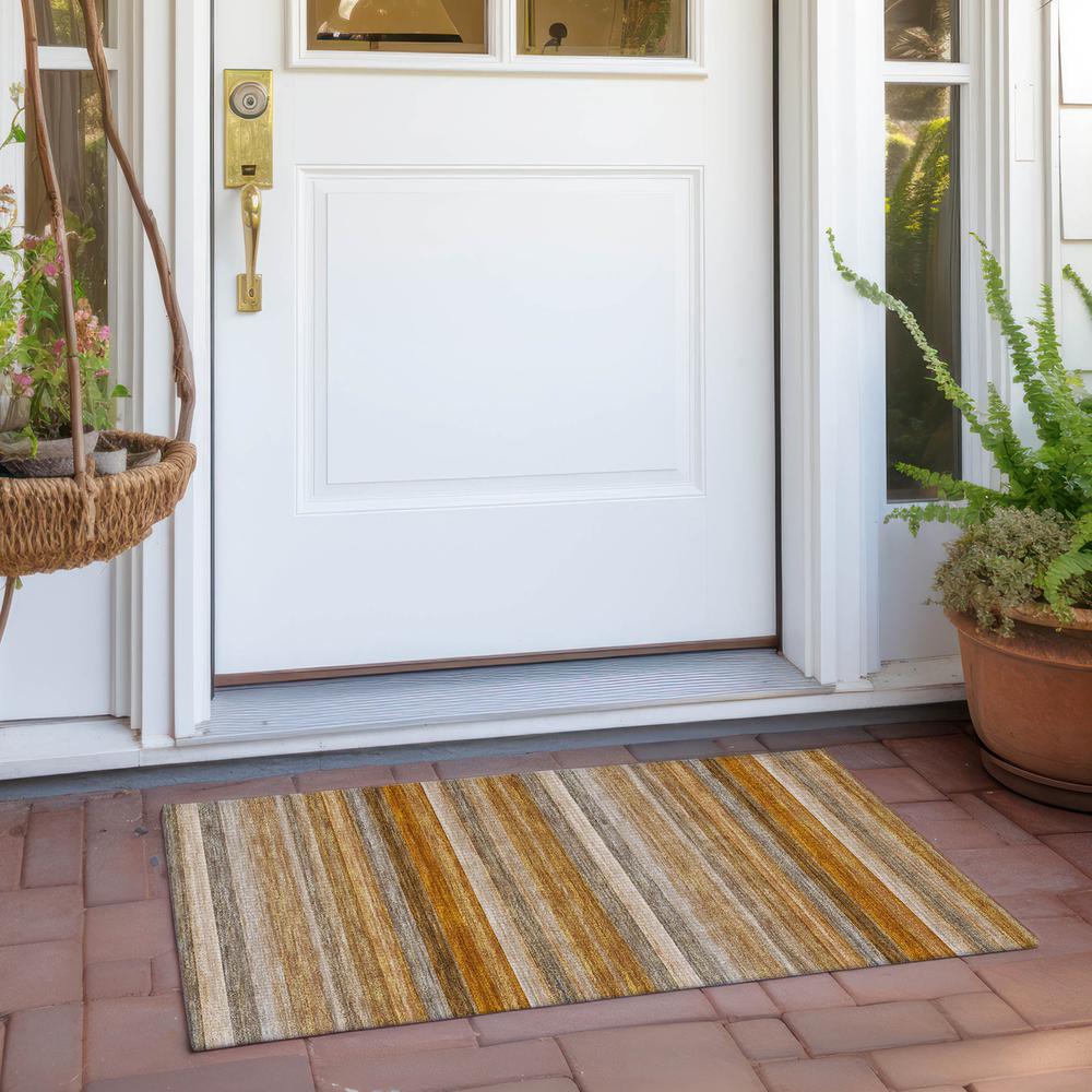 Chantille ACN535 Orange 1'8" x 2'6" Rug. Picture 7