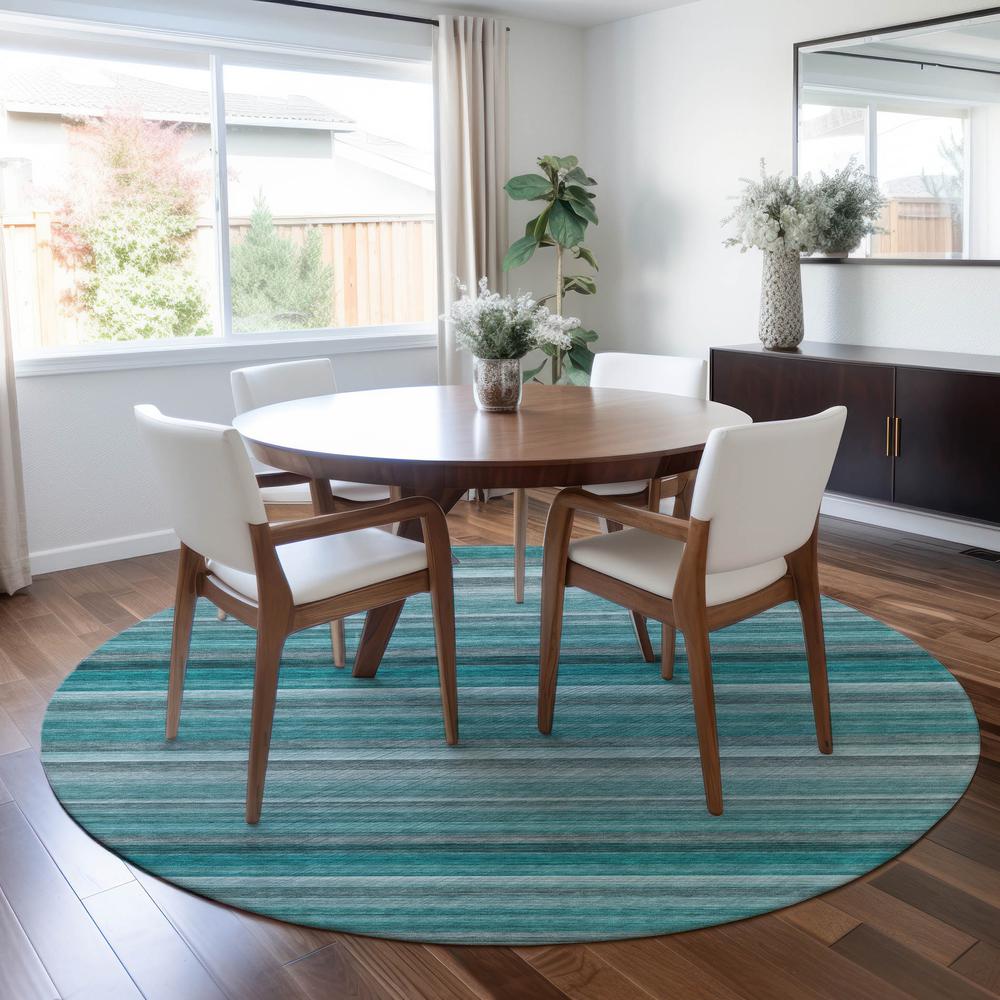 Chantille ACN535 Teal 8' x 8' Rug. Picture 6