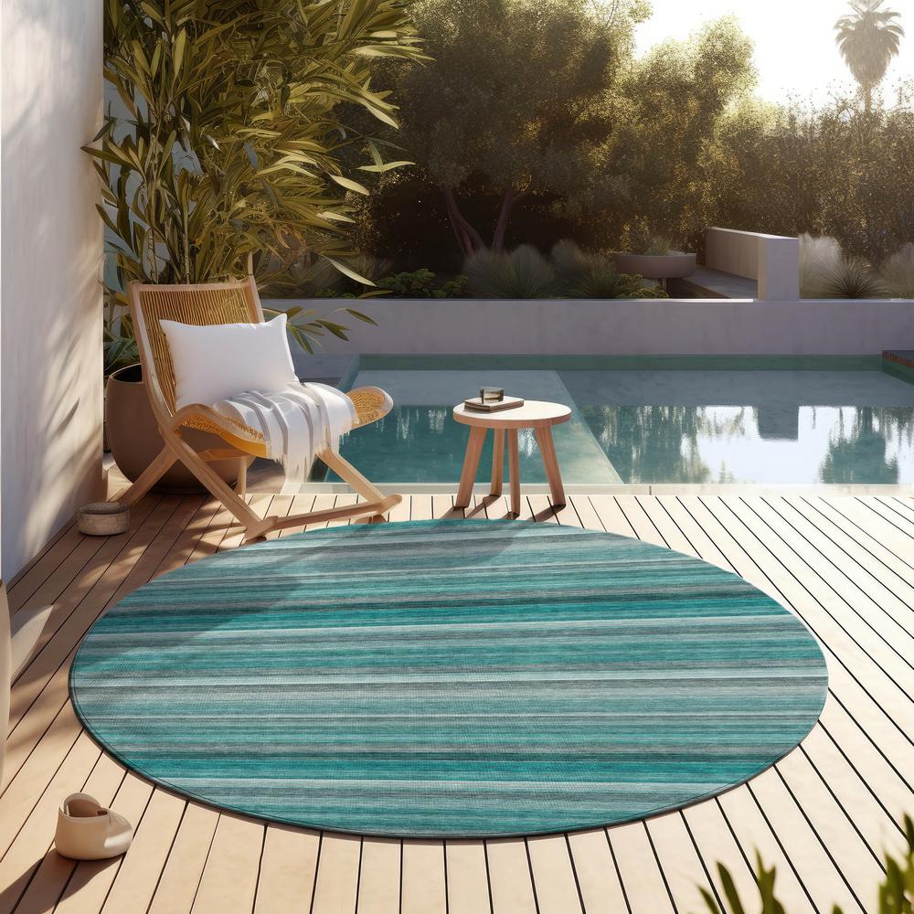 Chantille ACN535 Teal 8' x 8' Rug. Picture 7