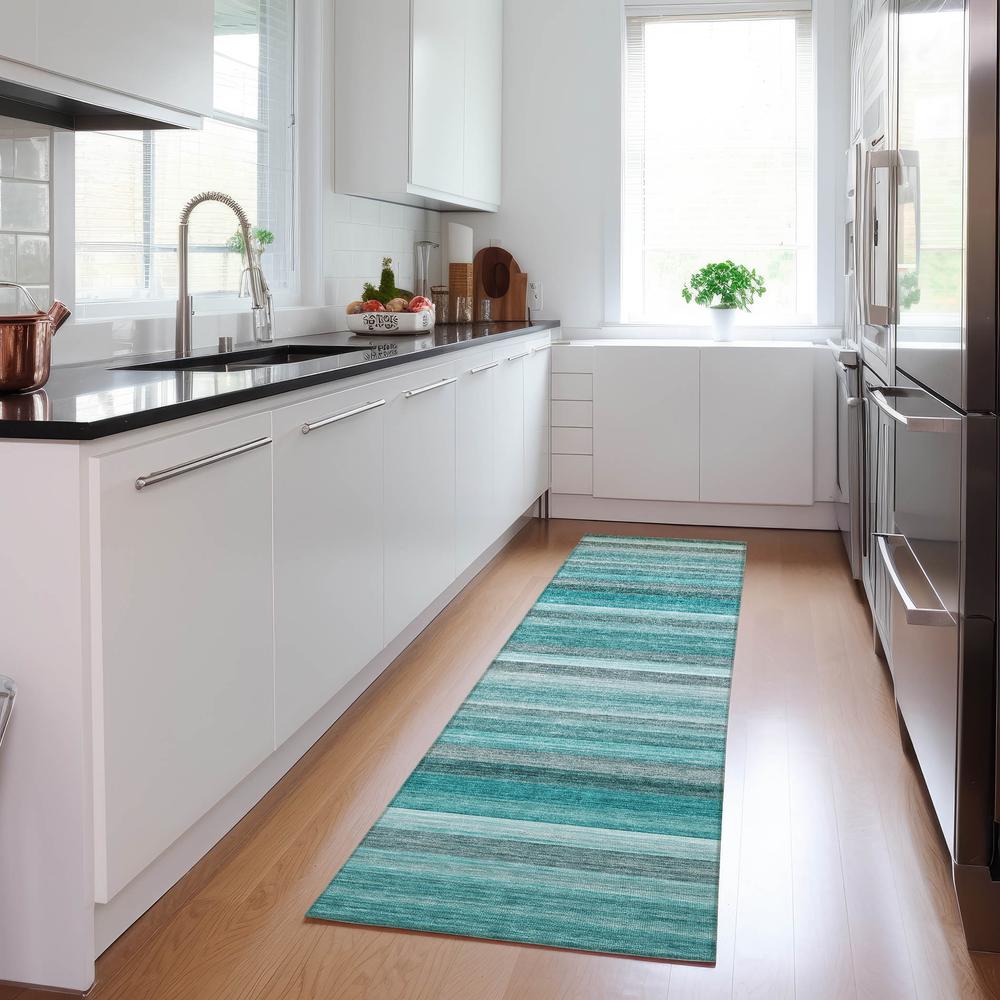 Chantille ACN535 Teal 2'3" x 7'6" Rug. Picture 6