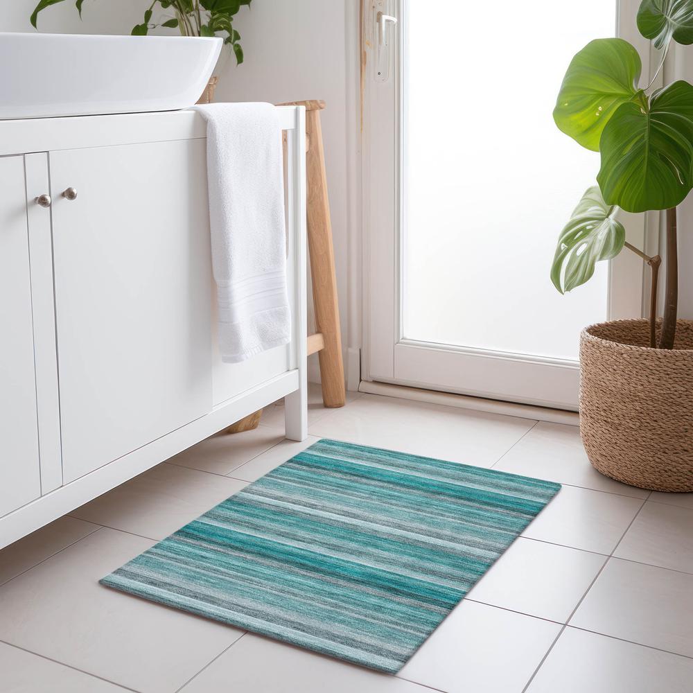 Chantille ACN535 Teal 1'8" x 2'6" Rug. Picture 6