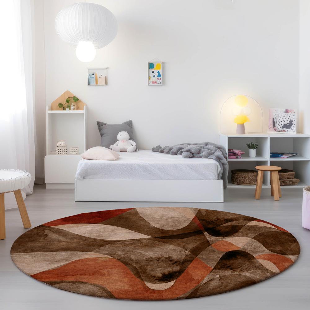 Chantille ACN536 Brown 8' x 8' Rug. Picture 6