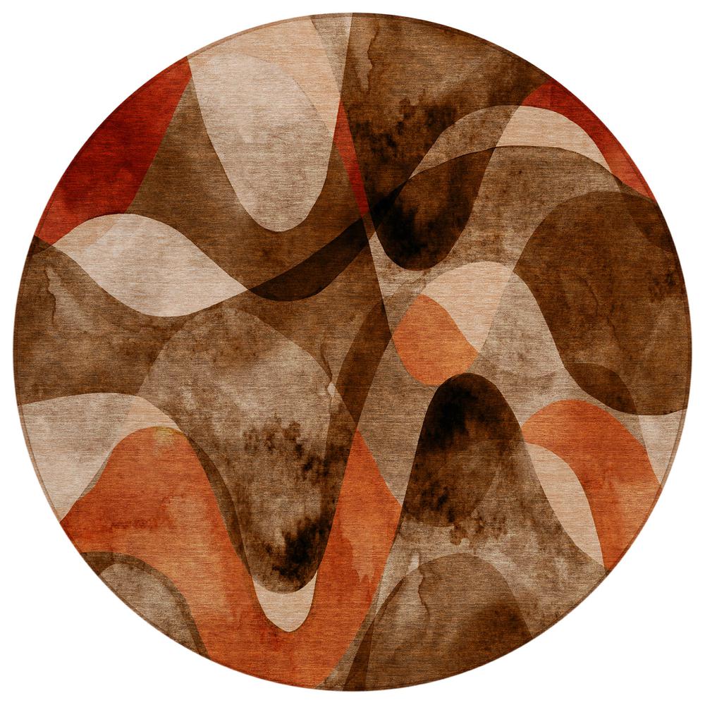 Chantille ACN536 Brown 8' x 8' Rug. Picture 1