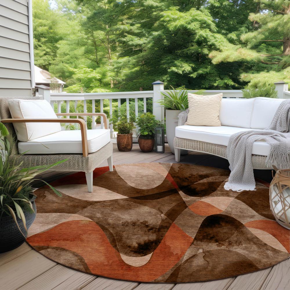 Chantille ACN536 Brown 8' x 8' Rug. Picture 7