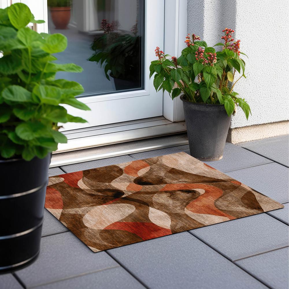 Chantille ACN536 Brown 1'8" x 2'6" Rug. Picture 8
