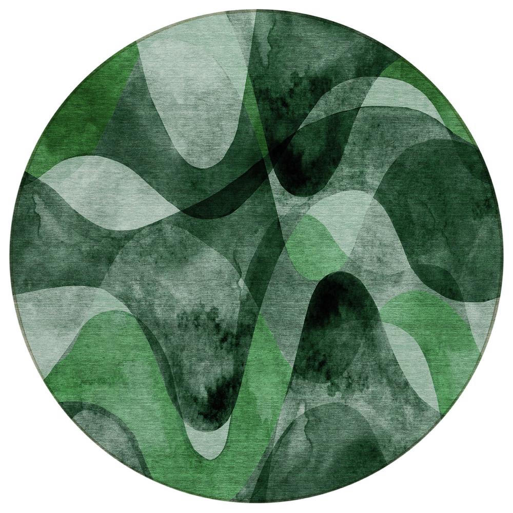 Chantille ACN536 Green 8' x 8' Rug. Picture 1