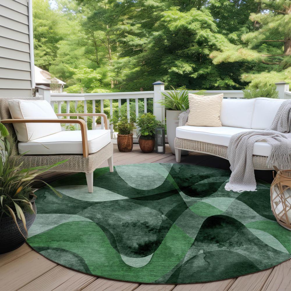 Chantille ACN536 Green 8' x 8' Rug. Picture 7