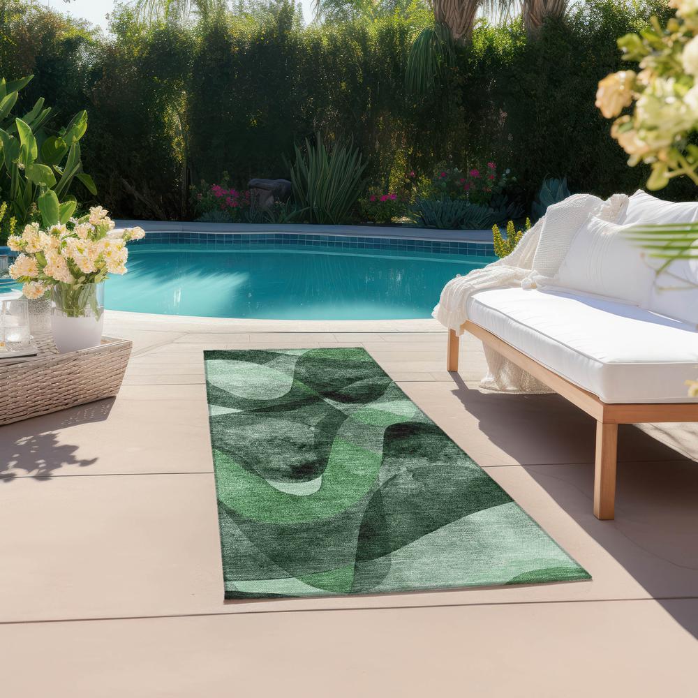 Chantille ACN536 Green 2'3" x 7'6" Rug. Picture 7