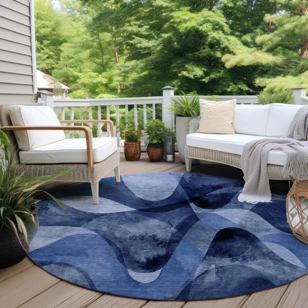 Chantille ACN536 Blue 8' x 8' Rug. Picture 7