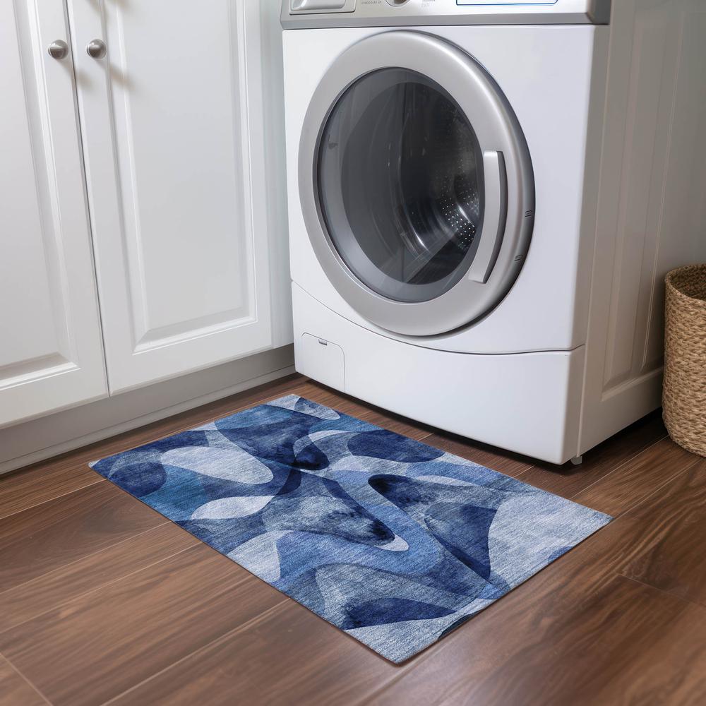 Chantille ACN536 Blue 1'8" x 2'6" Rug. Picture 6