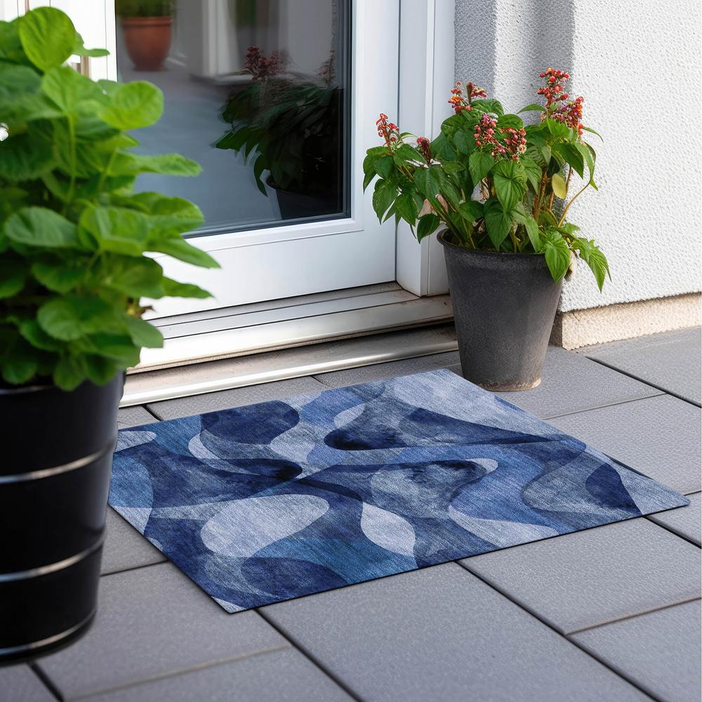 Chantille ACN536 Blue 1'8" x 2'6" Rug. Picture 7