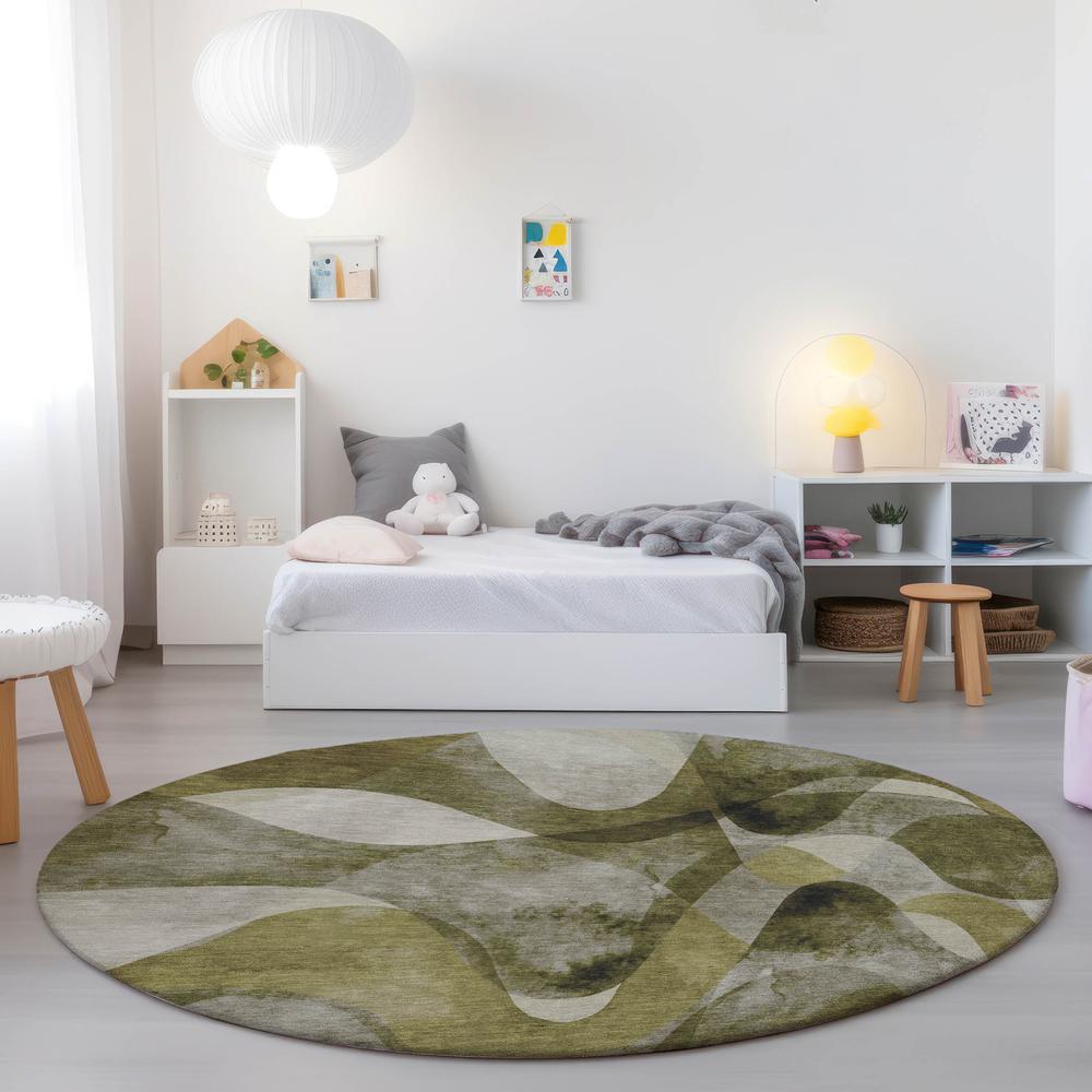 Chantille ACN536 Green 8' x 8' Rug. Picture 7