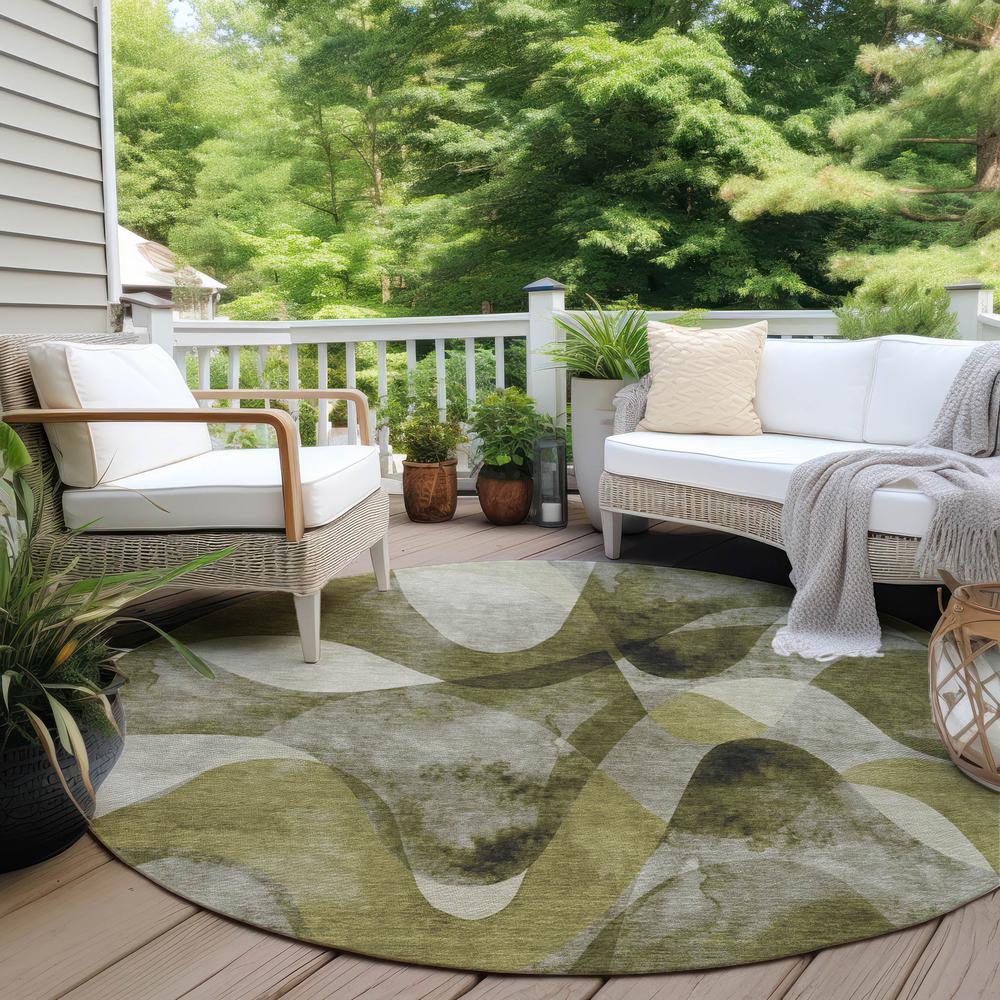 Chantille ACN536 Green 8' x 8' Rug. Picture 8
