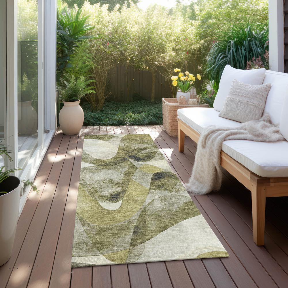 Chantille ACN536 Green 2'3" x 7'6" Rug. Picture 7