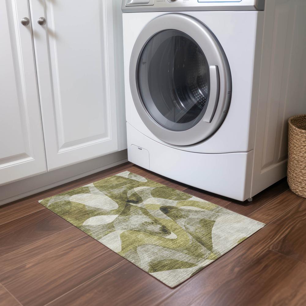 Chantille ACN536 Green 1'8" x 2'6" Rug. Picture 6