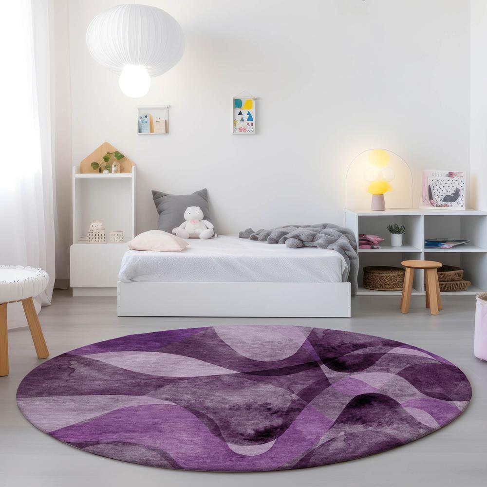 Chantille ACN536 Purple 8' x 8' Rug. Picture 6