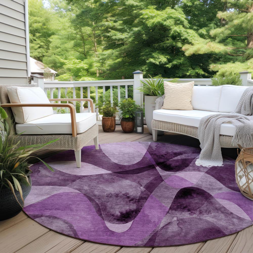 Chantille ACN536 Purple 8' x 8' Rug. Picture 7