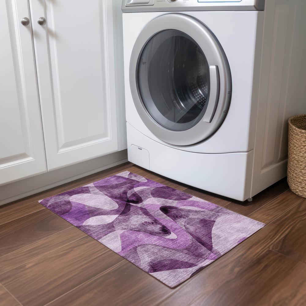 Chantille ACN536 Purple 1'8" x 2'6" Rug. Picture 6