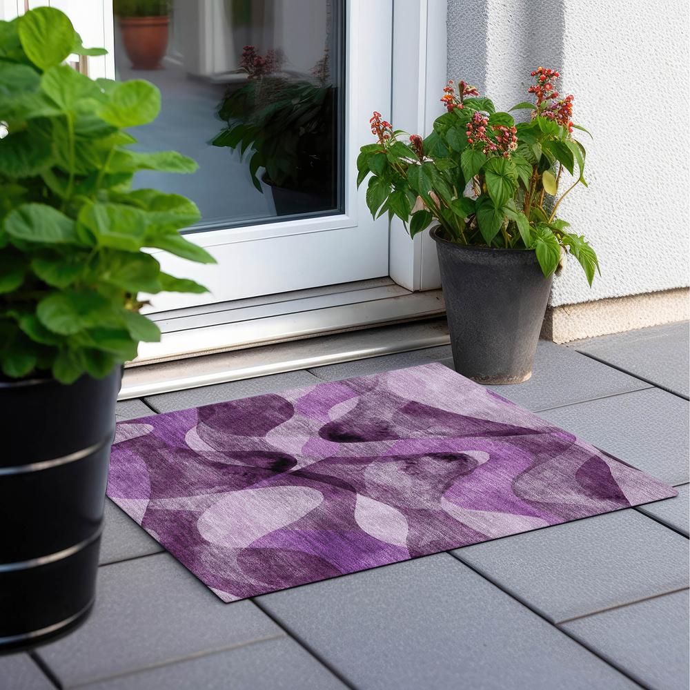 Chantille ACN536 Purple 1'8" x 2'6" Rug. Picture 7