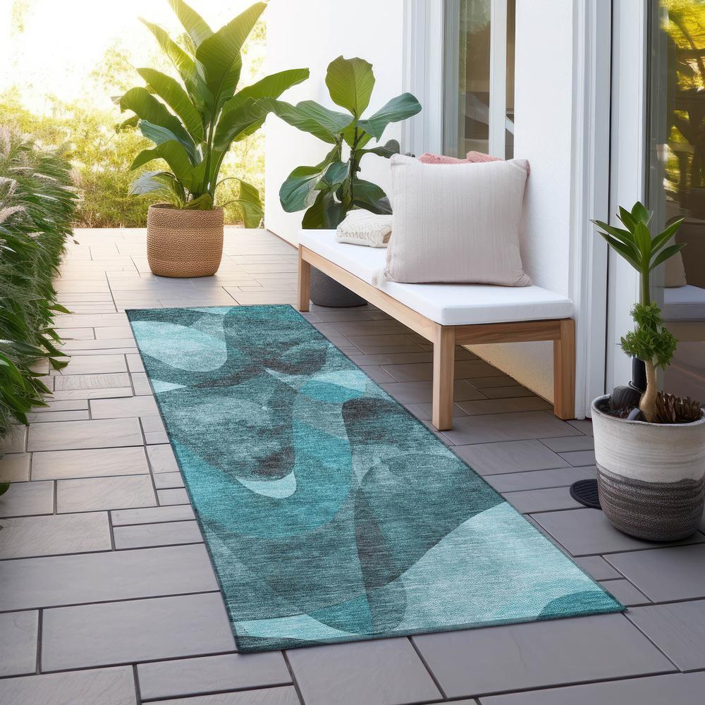 Chantille ACN536 Teal 2'3" x 7'6" Rug. Picture 7